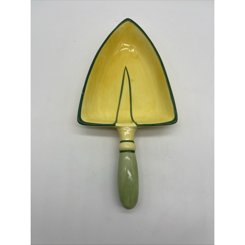 Coldwater Creek ceramic garden shovel shaped candy dish